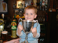 Owen Bland lifting the first of many cups